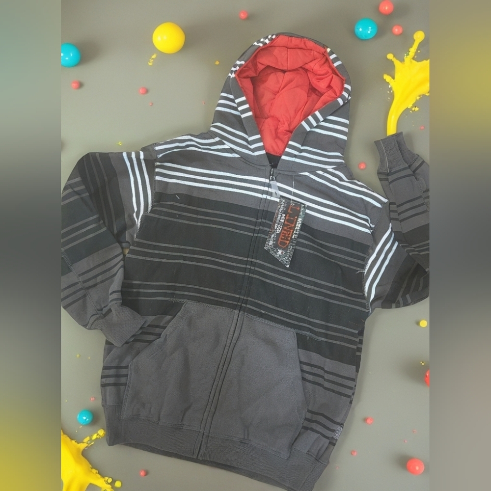 New Ground Level lined hoodie jacket Boys M